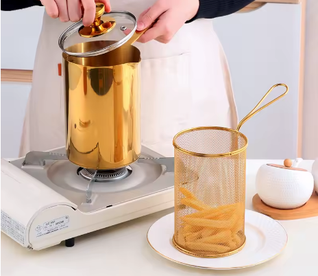 Friteuse Acier Inoxydable Épais Couvercle