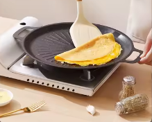 Poêle à griller ronde coréenne pour barbecue