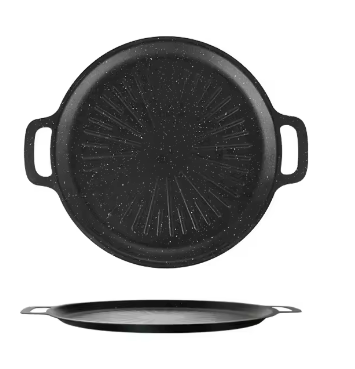 Poêle à griller ronde coréenne pour barbecue