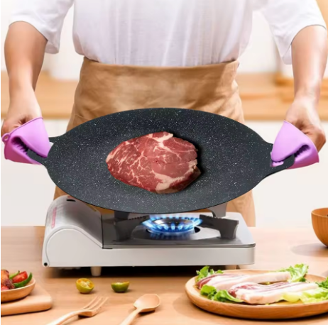 Poêle à griller coréenne Yakiniku en fer