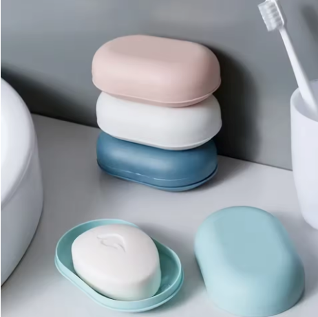 Boîte Savon Plastique Couvercle Portable