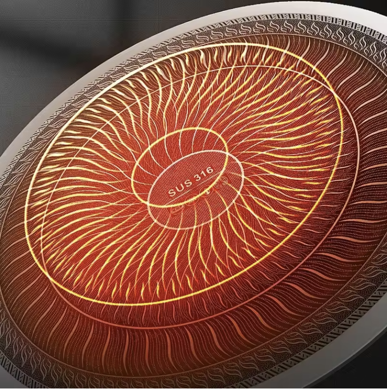 Poêle circulaire antiadhésive en acier inoxydable