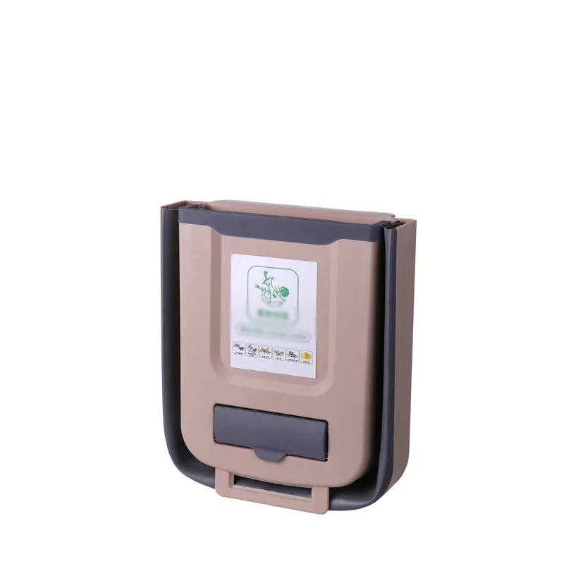 Poubelle à composte avec accroche