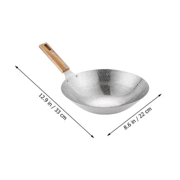 Wok acier inox manche bois - 2