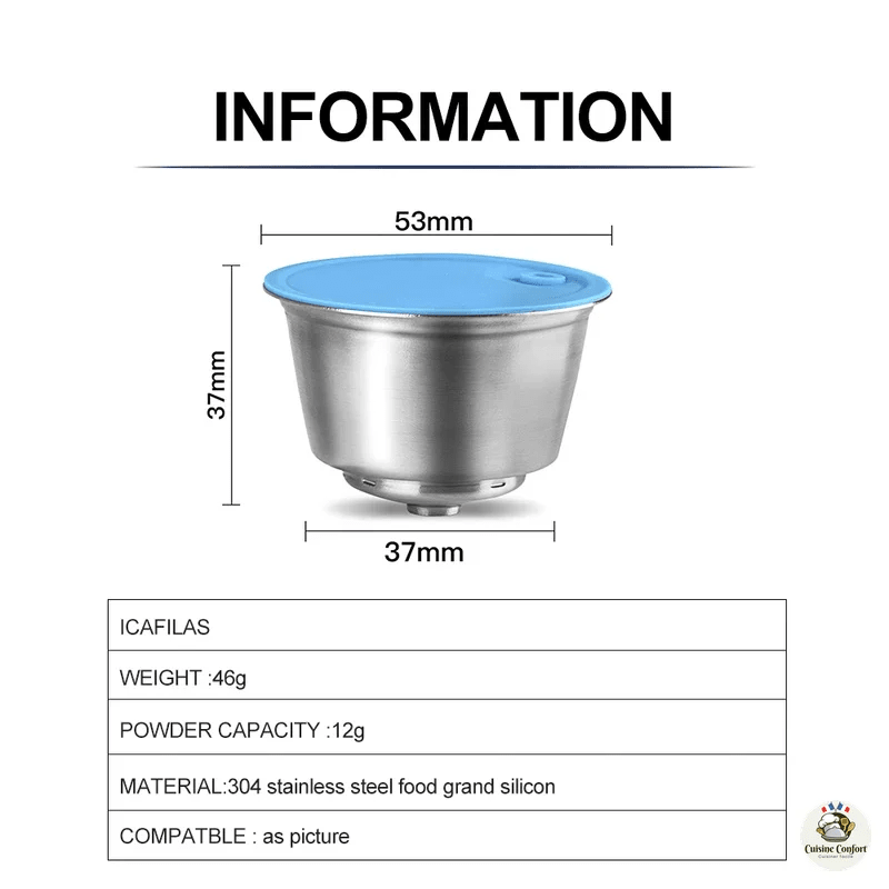 capsule cafe dolce gusto reutilisable silicone acier inoxydable image 3