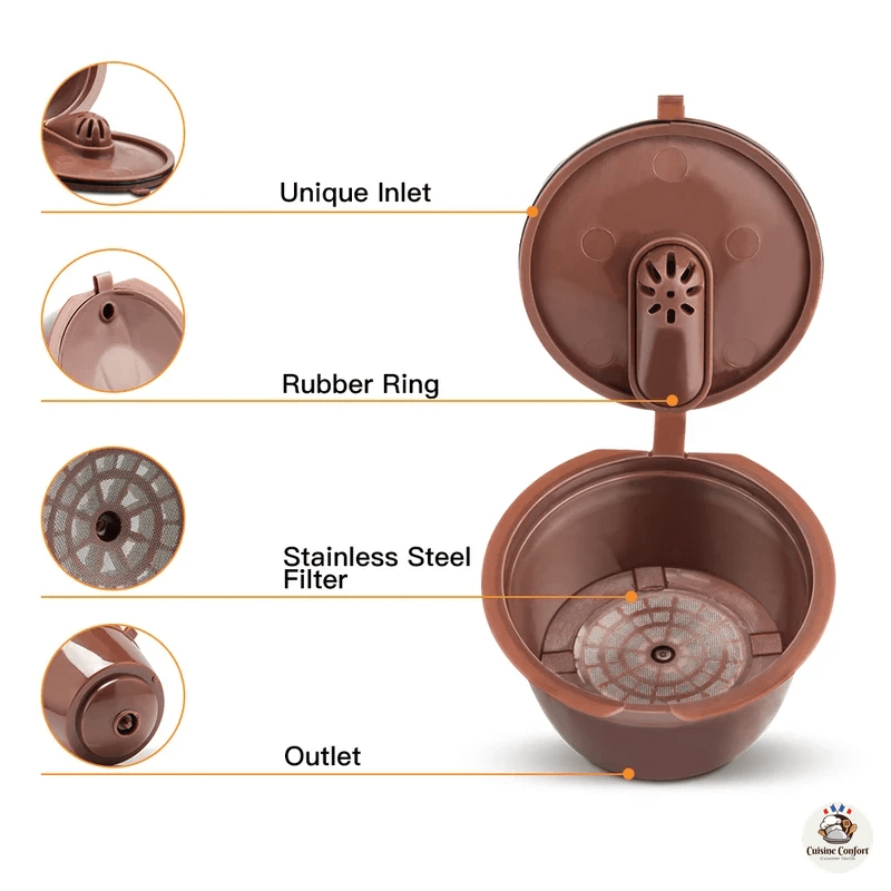 capsule cafe dolce gusto reutilisable silicone acier inoxydable image 6
