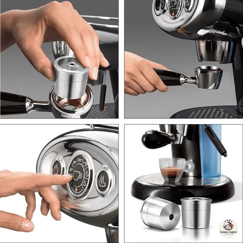capsules cafe reutilisables acier inoxydable dosette illy x71y5 image 3