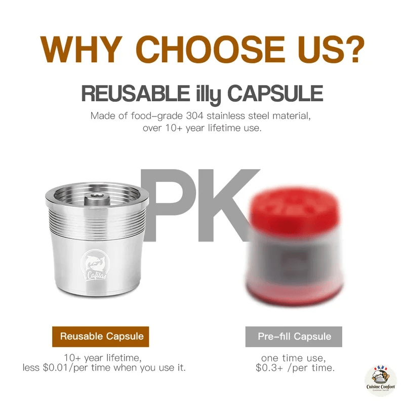 capsules cafe reutilisables acier inoxydable dosette illy x71y5 image 5