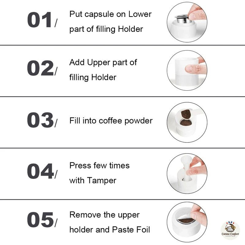 capsules cafe reutilisables acier inoxydable expresso barista image 3