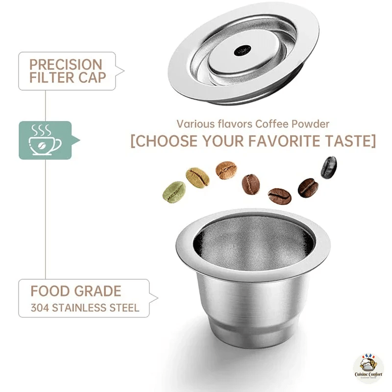capsules cafe reutilisables acier inoxydable expresso barista image 4