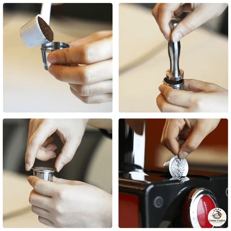 capsules cafe reutilisables nespresso acier inoxydable filtre image 6