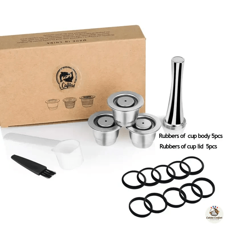 capsules cafe reutilisables nespresso filtre rechargeable inox image 1