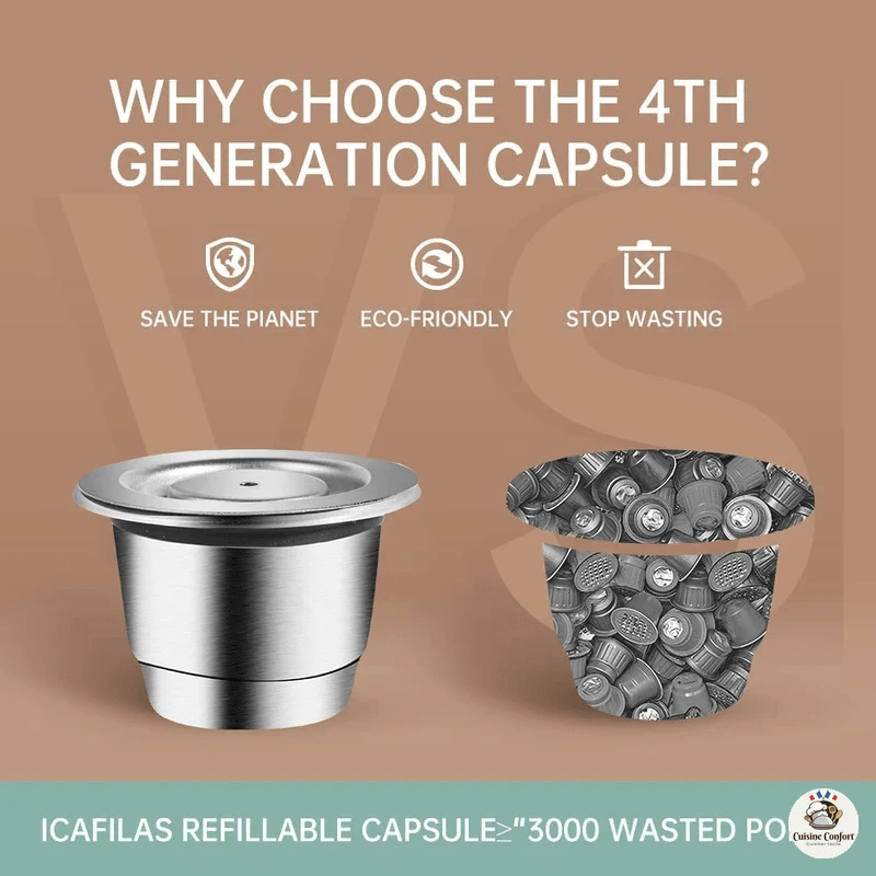 capsules cafe reutilisables nespresso filtre rechargeable inox image 2