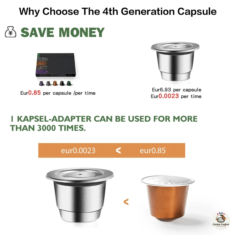 capsules cafe reutilisables nespresso filtre rechargeable inox image 3