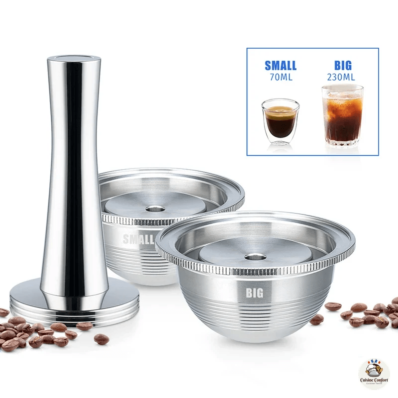 capsules reutilisables acier inoxydable machine cafe expresso image 1