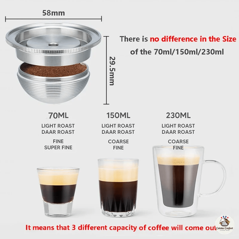 capsules reutilisables acier inoxydable machine cafe expresso image 3