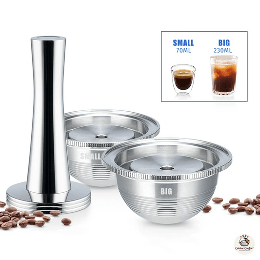 capsules reutilisables acier inoxydable pour machine expresso image 1