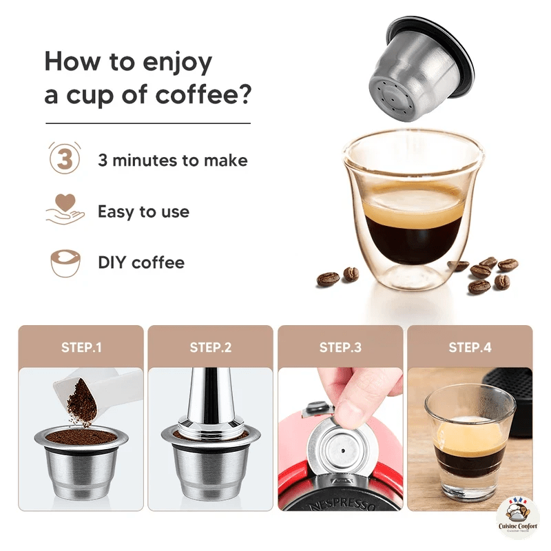 capsules reutilisables nespresso acier inoxydable rechargeables image 5
