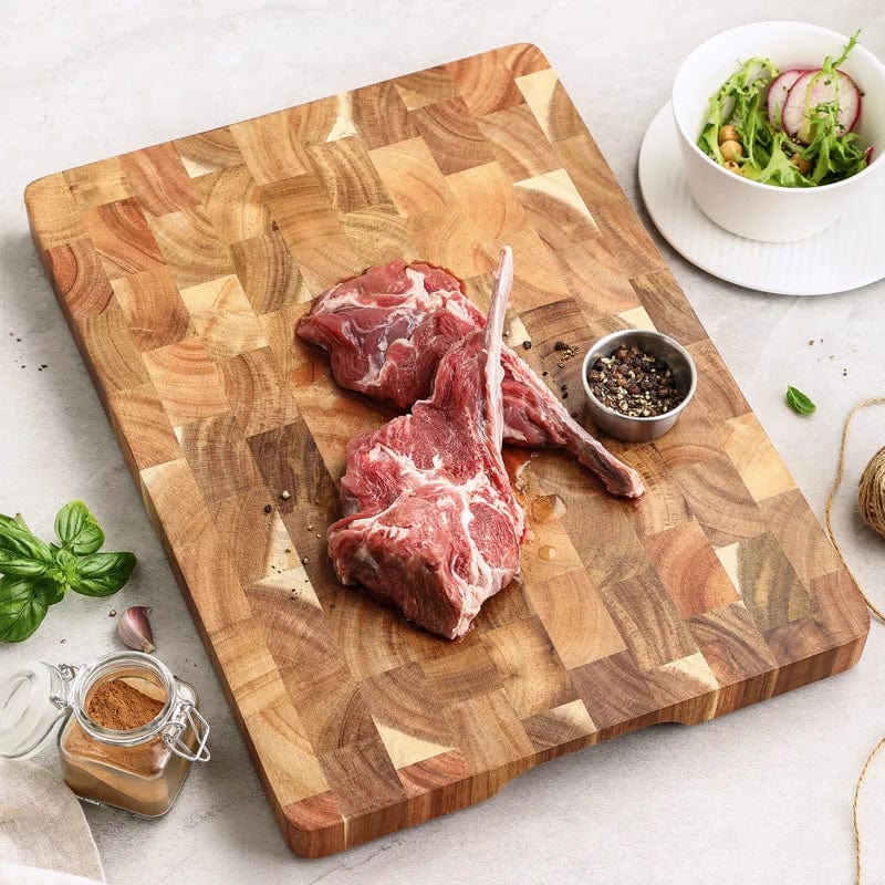 Double-sided acacia wood cutting board