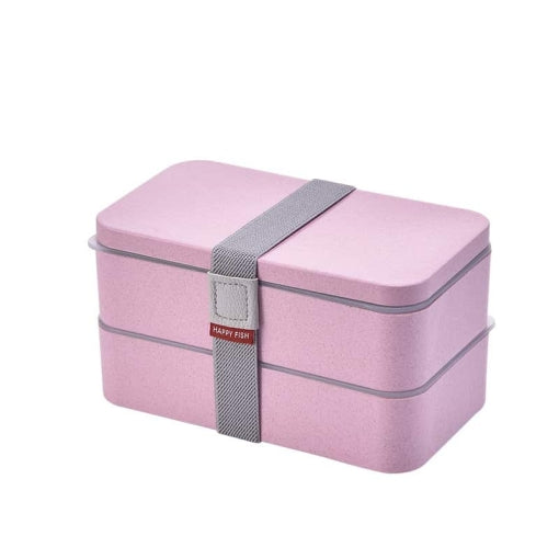 lunch box bento rose 2 etages compatible micro ondes1