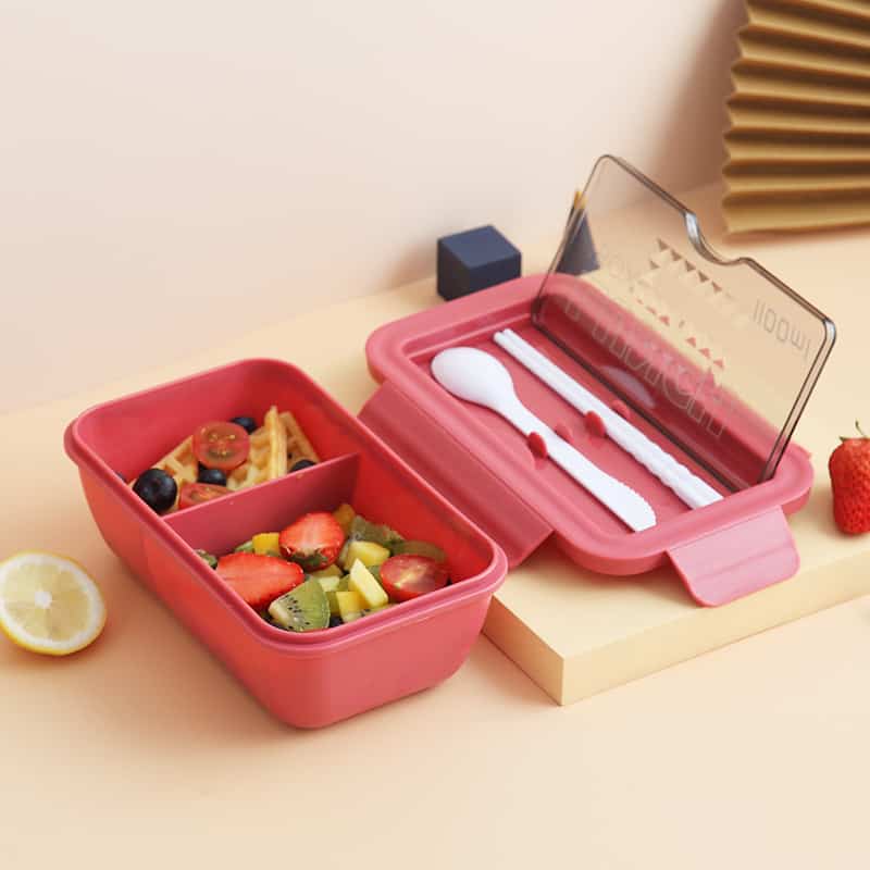 lunch box chinoise rouge double compartiment compatible micro ondes 1