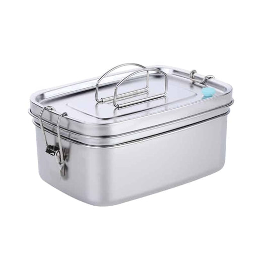 lunch box inox argent avec poignee 1
