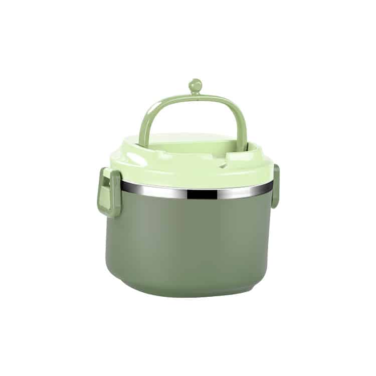 lunch box multi etage verte inox avec poignee 1 etage
