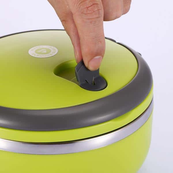lunch box ronde Isotherme inox avec poignee 7