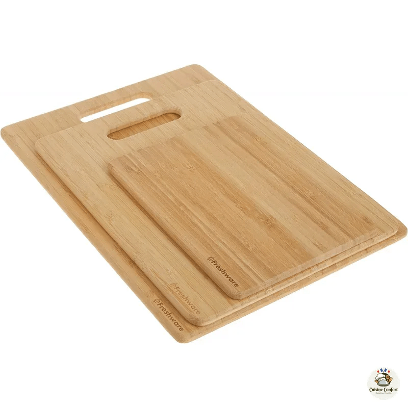 planche a decouper bamboo lot de 3 cuisine image 4
