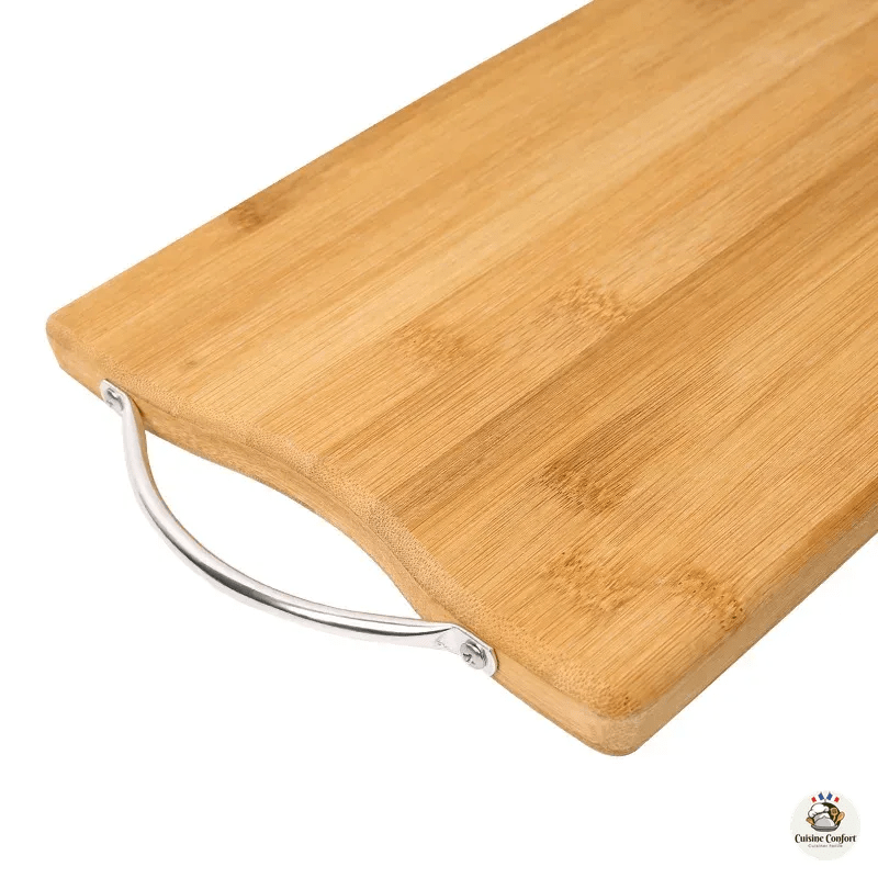 planche a decouper bambou naturel avec mousse image 3