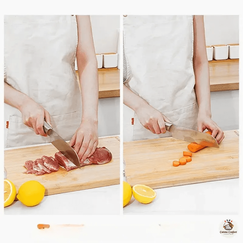 planche a decouper bambou naturel avec mousse image 6