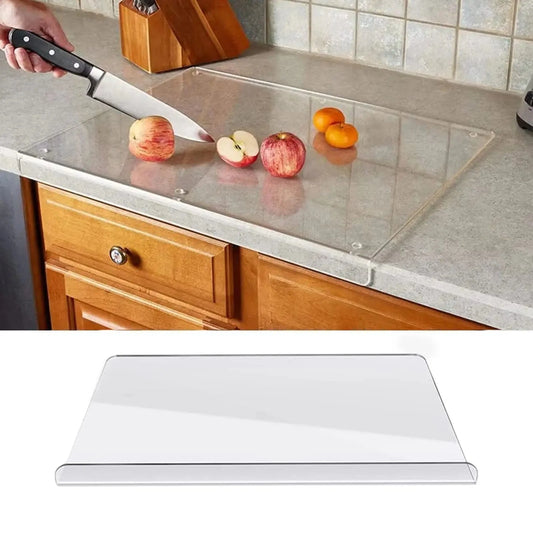 Planche à découper transparente en acrylique avec rebord antidérapant