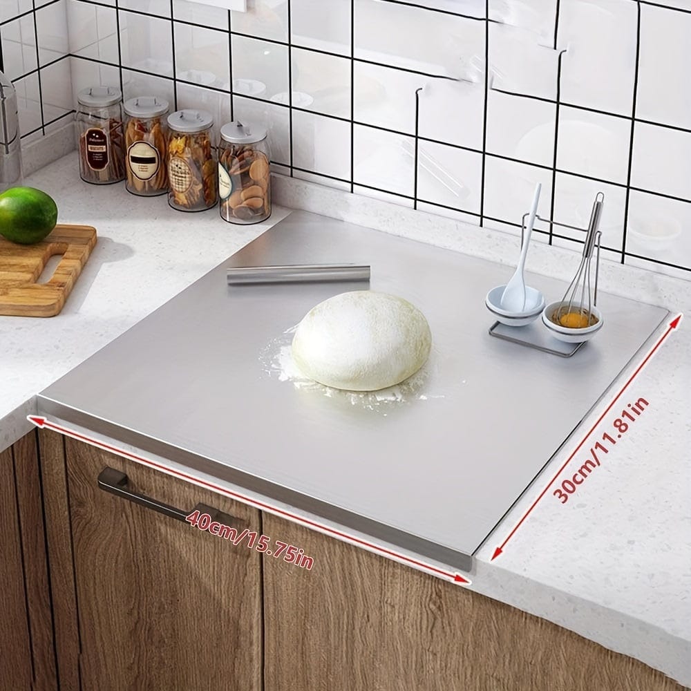 Planche à découper en Inox antidérapante avec cale de protection