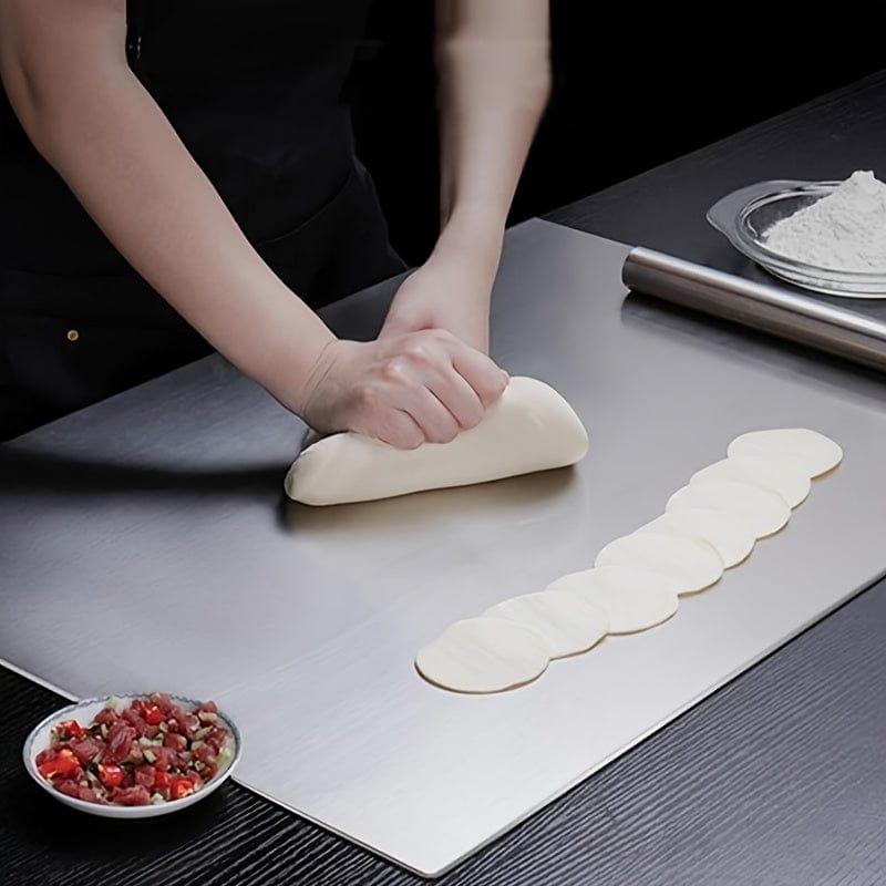 Planche à découper en Inox antidérapante avec cale de protection