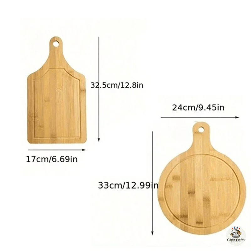 planche a decouper en bambou base ronde bois image 6