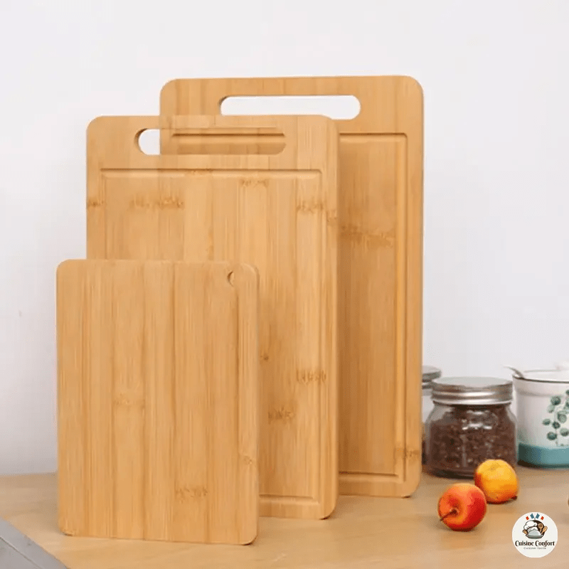 planche a decouper en bambou rectangulaire epaisse image 1