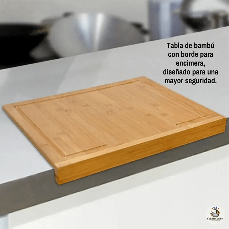 planche a decouper starley en bambou naturel antiderapant image 3