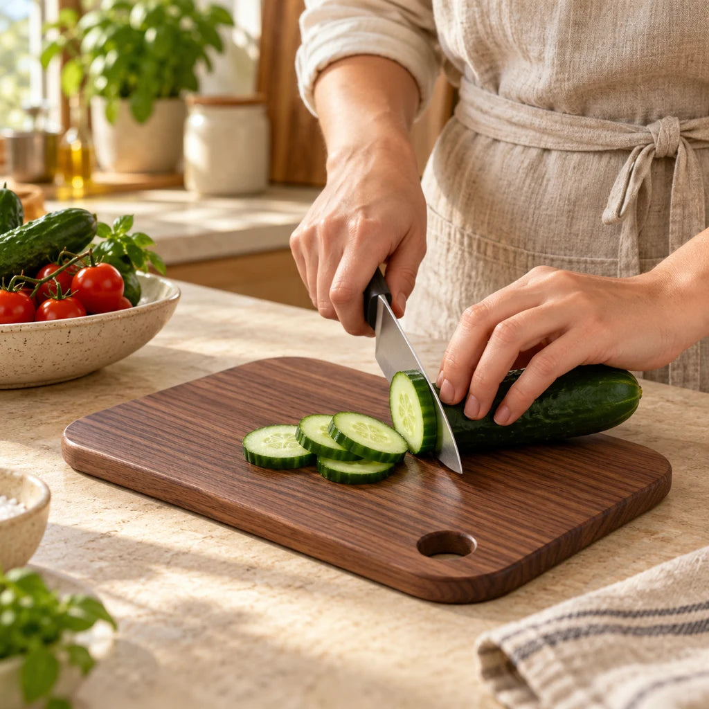 Portable Wooden Cutting Board with Hanging Holes