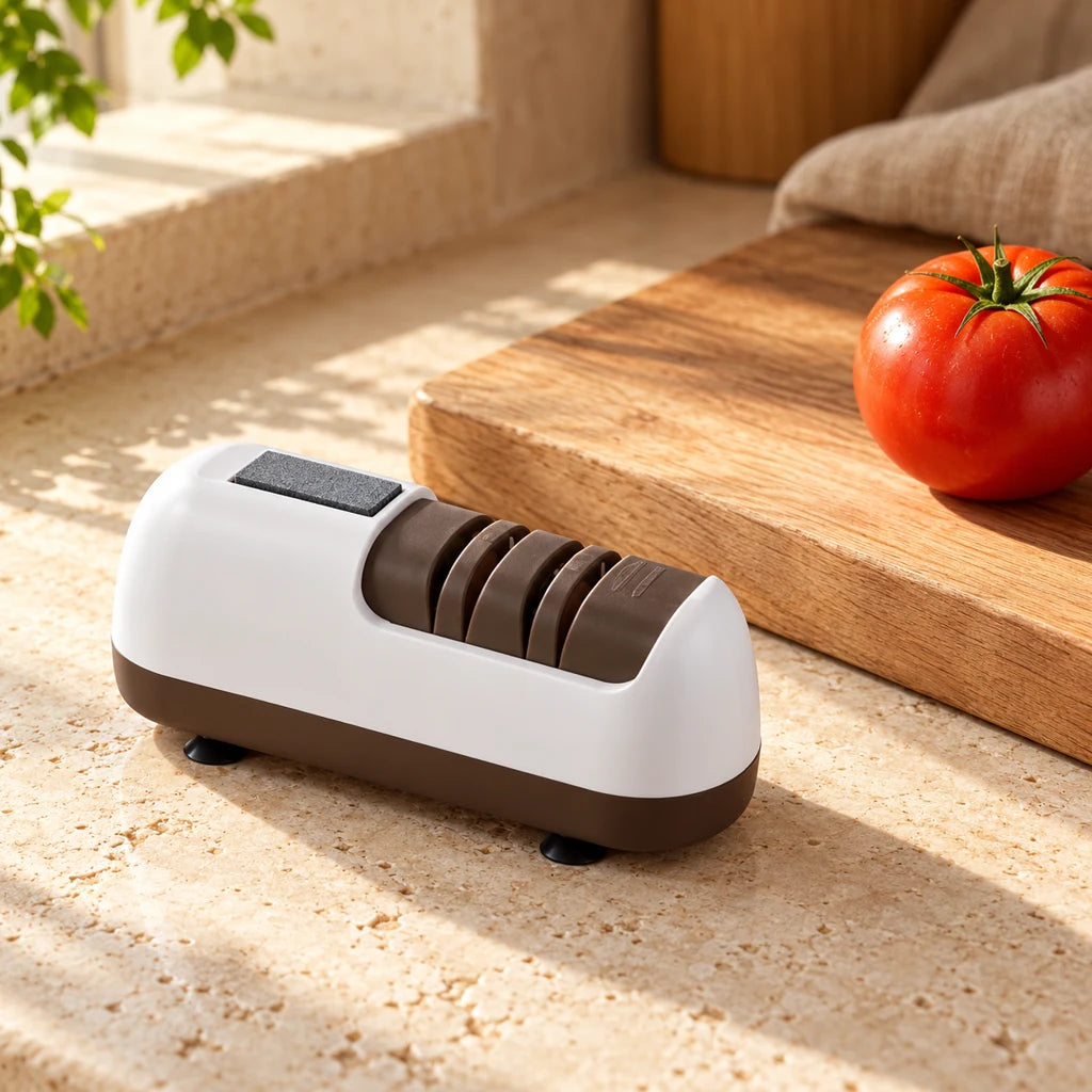 Electric knife sharpener 4 stages
