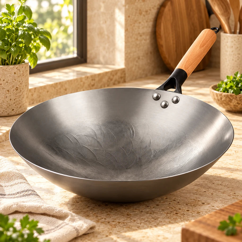 Traditional nonstick 32cm iron wok