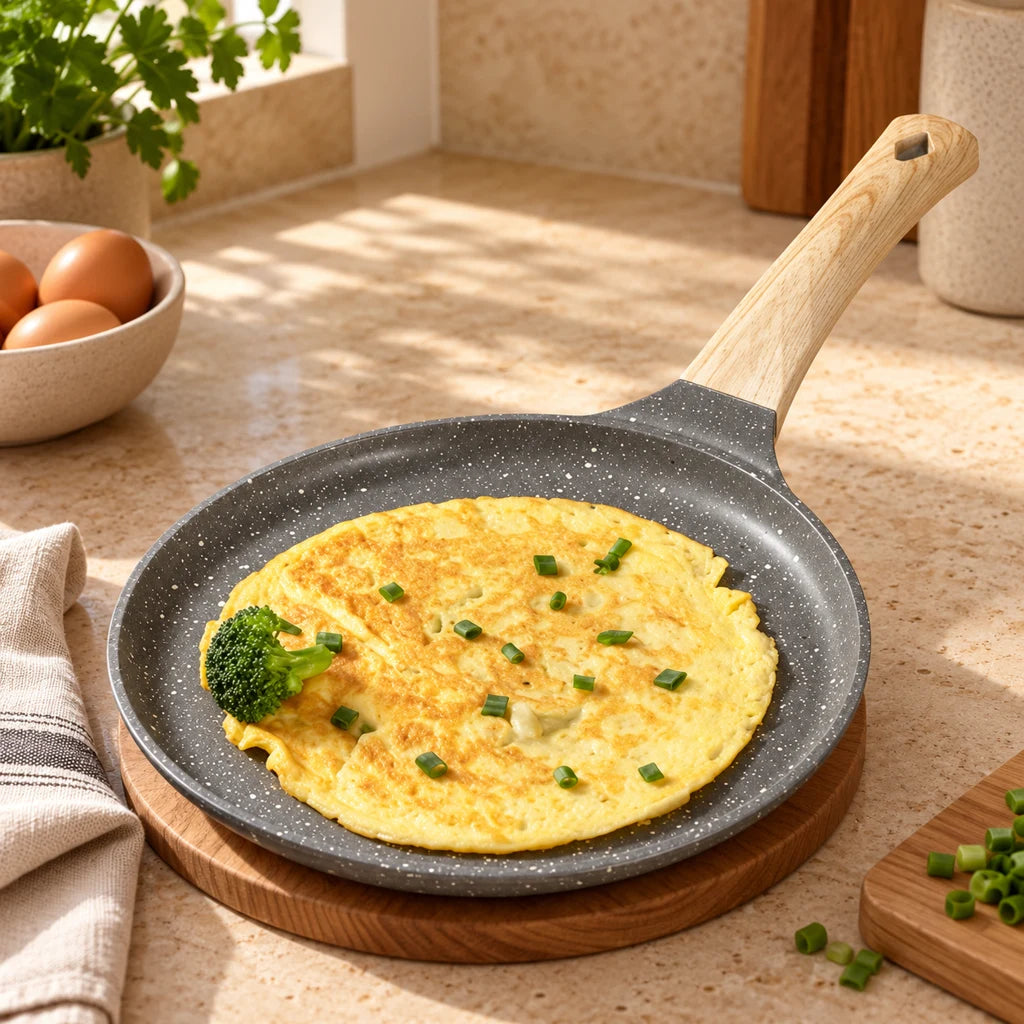 Compact stone frying pan