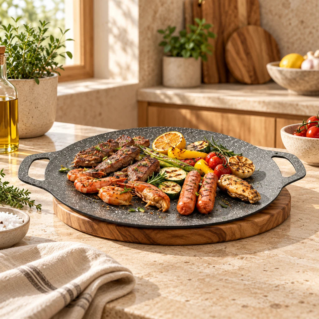 Korean nonstick barbecue griddle