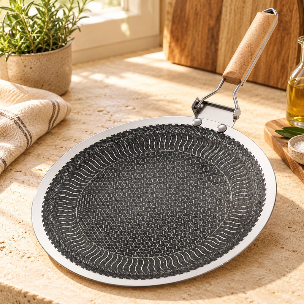 Circular Nonstick Stainless Steel Frying Pan