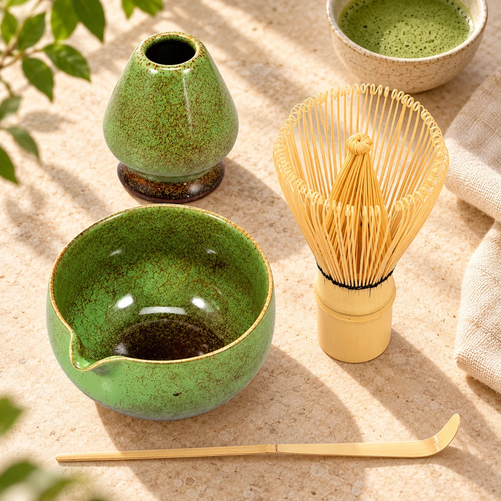 Traditional bamboo Matcha Set, 4 pieces