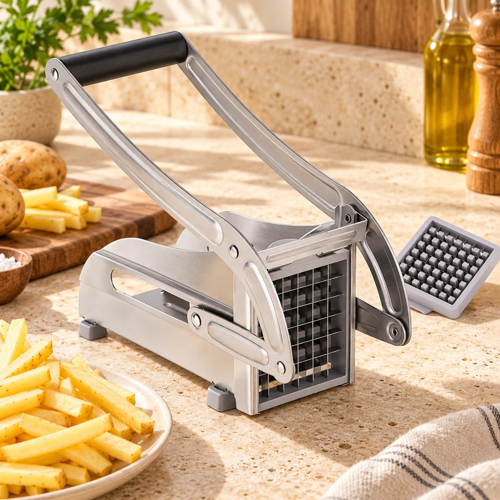 Multifunctional stainless steel fry cutter