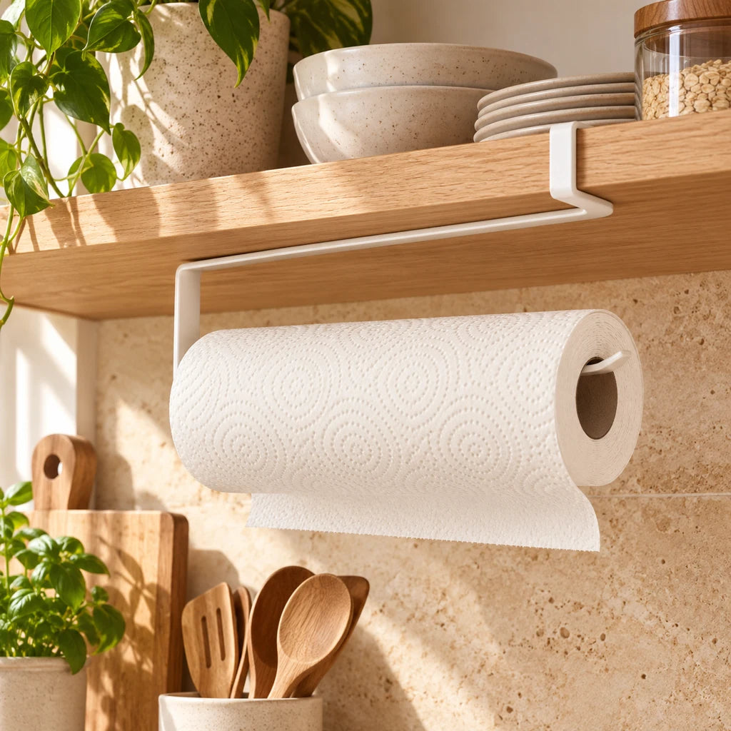 Kitchen Paper Towel Holder Cabinet Mount No Drill