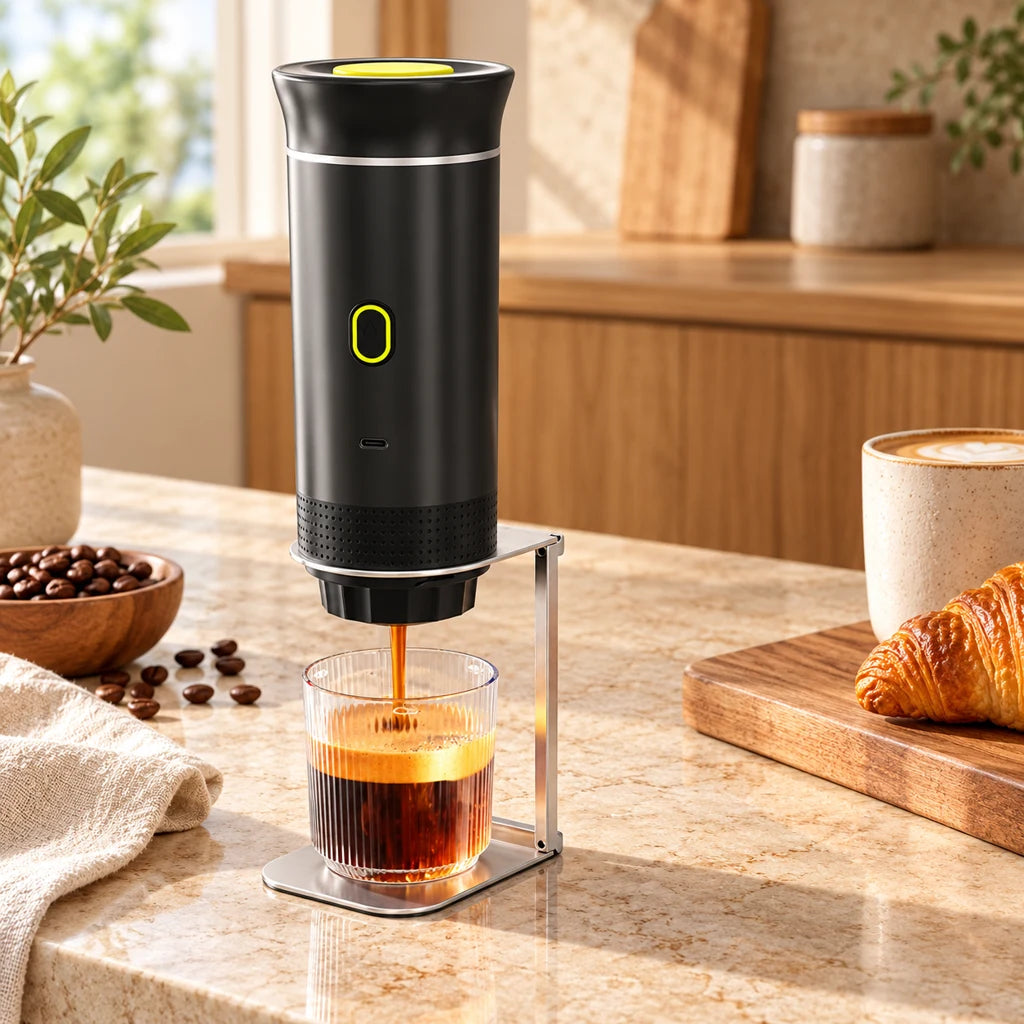Compact portable 60 ml electric stainless steel coffee maker