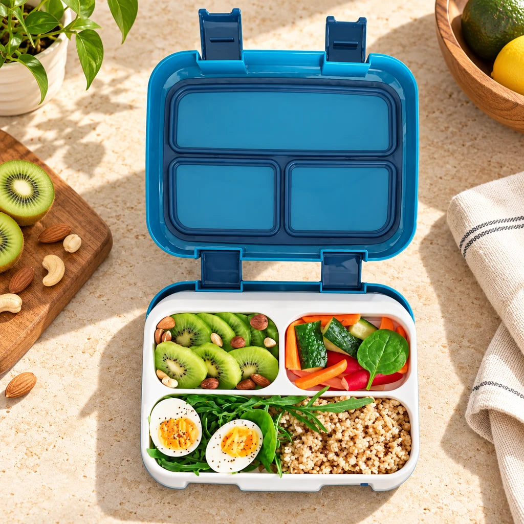 Blue divided lunch box 1180ml