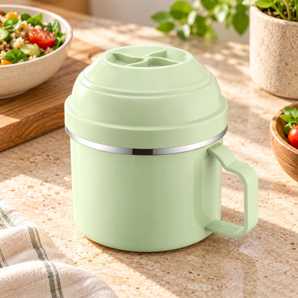 Green Round Lunch Box 1300ml