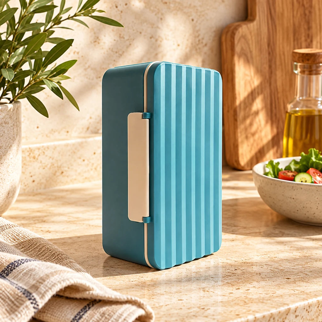 Turquoise Microwave-Safe Plastic Lunch Box